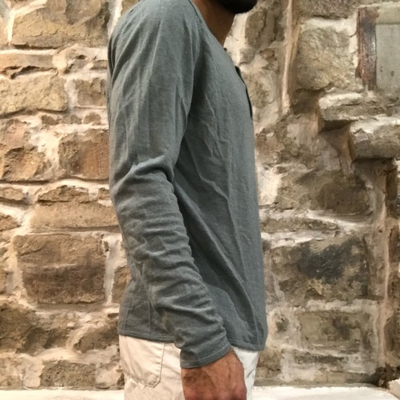 COS Knit Long Sleeve Tee Light Green - Sz Medium - Picture 3 of 5